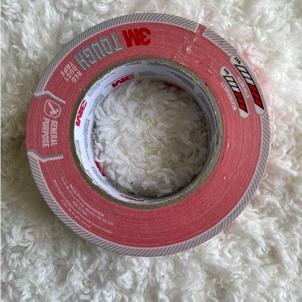 3M Tough 1.88 in x 55 Yards Tough Red Duct Tape Roll Multi-Use NEW